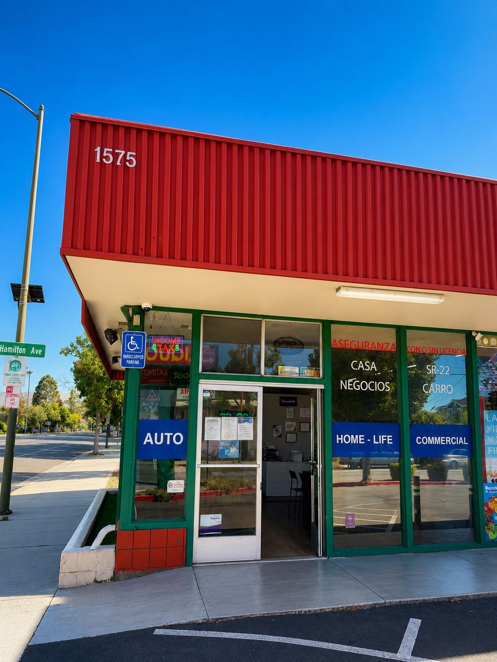 Templo Insurance Services storefront at 1575 South Winchester Boulevard, Campbell, California